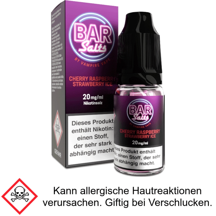 Vampire Vape - Bar Salts - Cherry Raspberry Strawberry Ice - Nikotinsalz Liquid 20 mg/ml