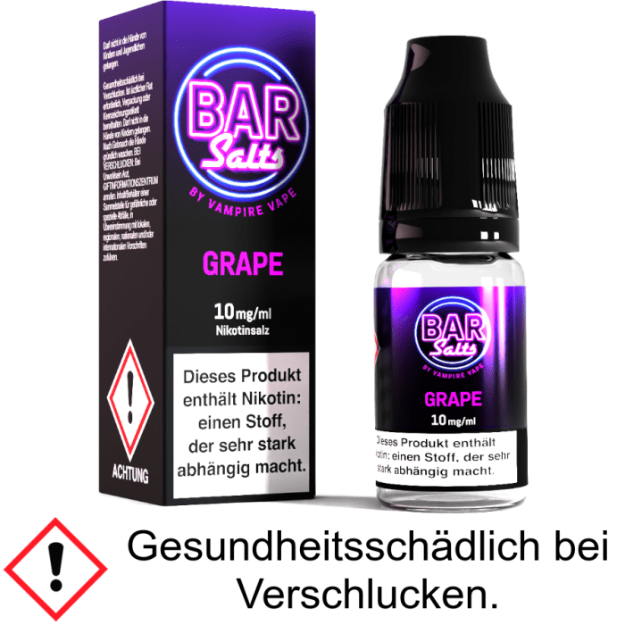 Vampire Vape - Bar Salts - Grape - Nikotinsalz Liquid 10 mg/ml