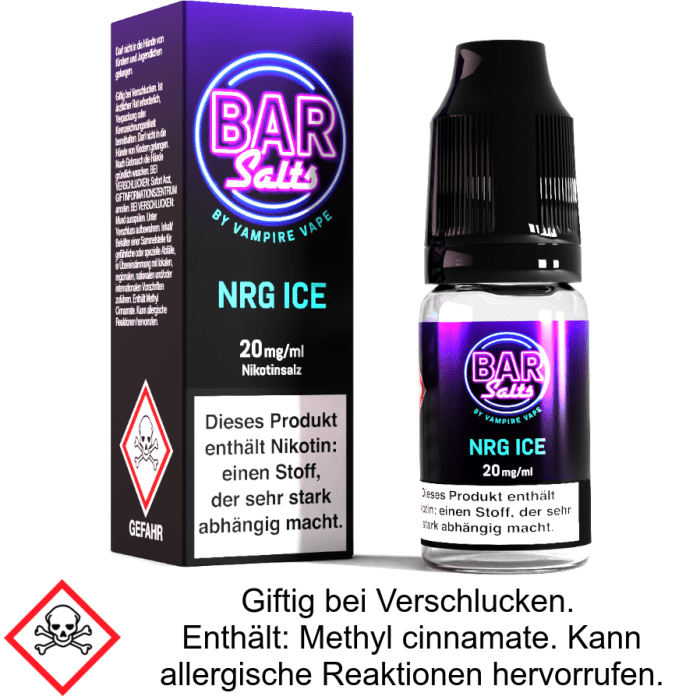 Vampire Vape - Bar Salts - NRG Ice - Nikotinsalz Liquid 20 mg/ml