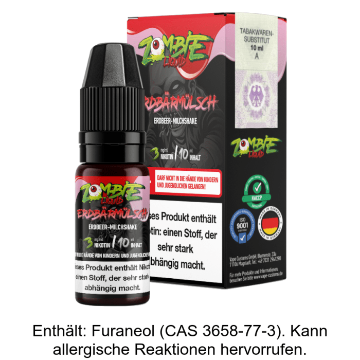 Zombie - Erdbärmülsch E-Zigaretten Liquid 0 mg/ml
