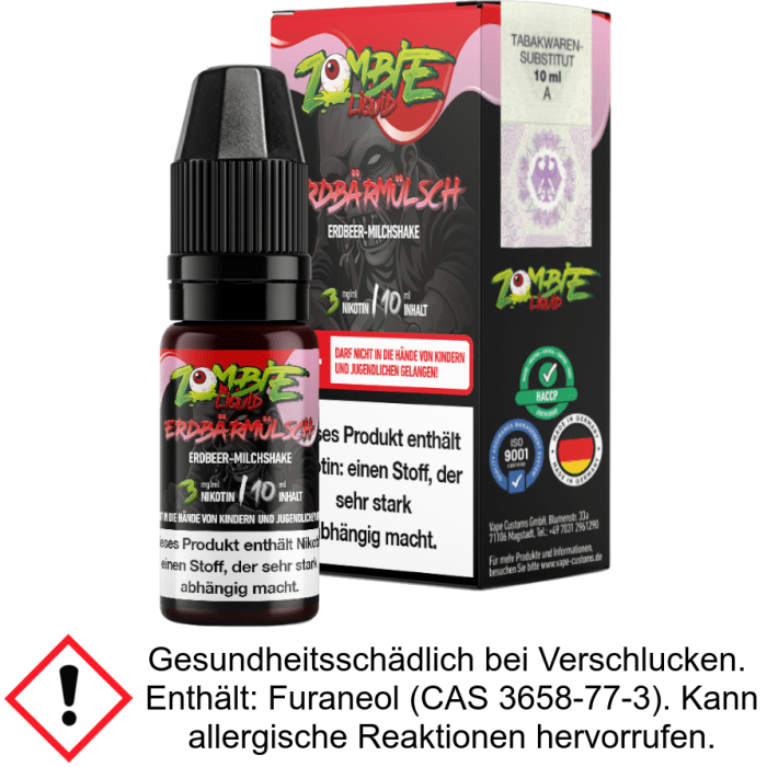 Zombie - Erdbärmülsch E-Zigaretten Liquid 3 mg/ml