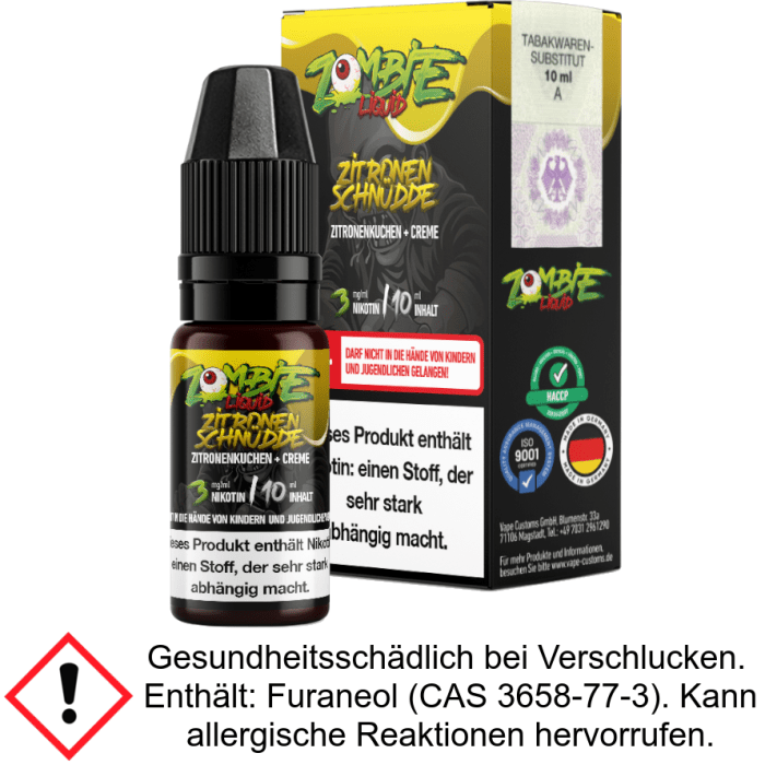 Zombie - Zitronenschnüdde E-Zigaretten Liquid 12 mg/ml