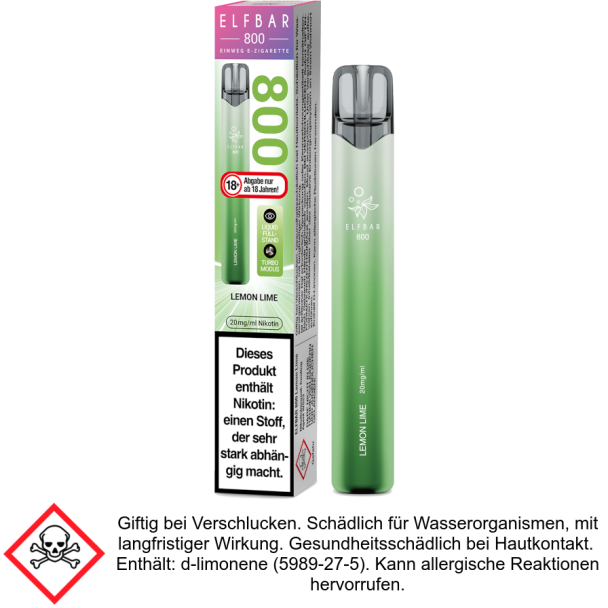 Lemon Lime 20 mg/ml Elfbar 800 Einweg E-Zigarette