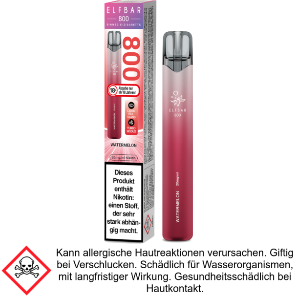 Watermelon 20 mg/ml Elfbar 800 Einweg E-Zigarette