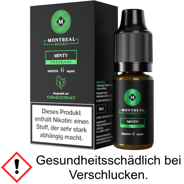 Montreal Original - Minty E-Zigaretten Liquid 6 mg/ml