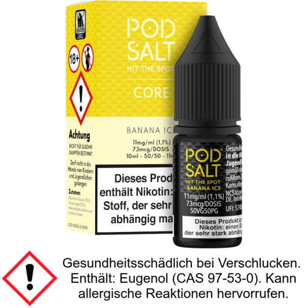 Pod Salt Core - Banana Ice - Nikotinsalz Liquid 11 mg/ml