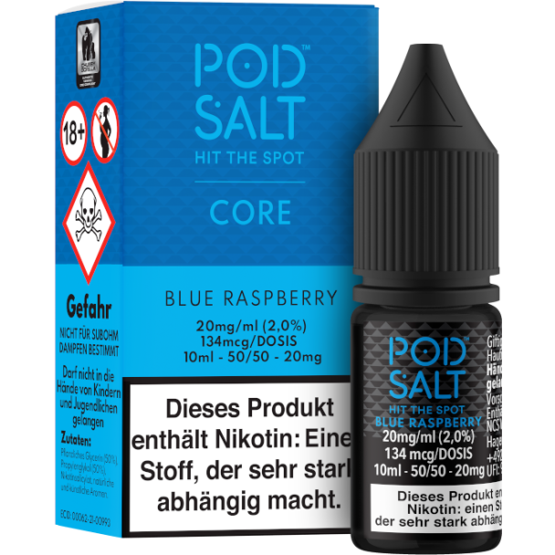Pod Salt Core - Blue Raspberry - Nikotinsalz Liquid 