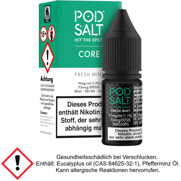 Pod Salt Core - Fresh Mint - Nikotinsalz Liquid 11 mg/ml