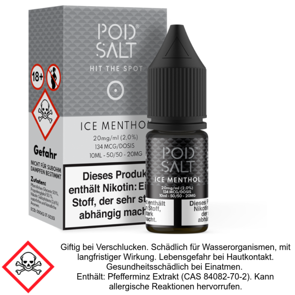 Pod Salt - Ice Menthol - Nikotinsalz Liquid 20 mg/ml