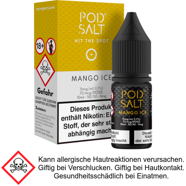 Pod Salt - Mango Ice - Nikotinsalz Liquid 11 mg/ml