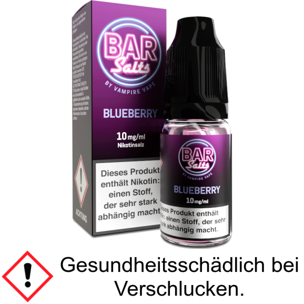 Liquid Blueberry Bar Salts 10 mg/ml Nikotinsalz - Vampire Vape