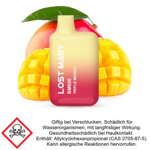 Lost Mary BM600 Triple Mango 20 mg/ml Nikotin