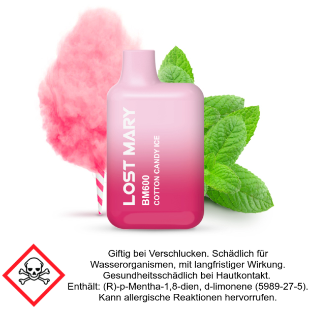 Lost Mary BM600 Cotton Candy Ice 20 mg/ml Nikotin