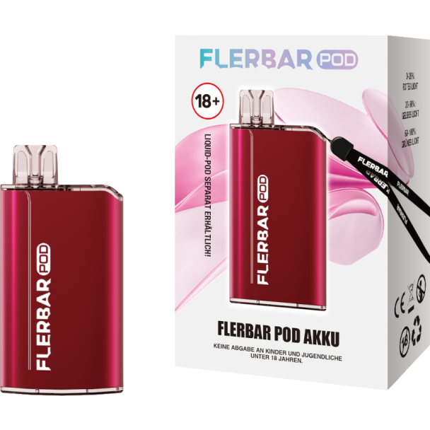 Flerbar Pod Akku Rot 500 mAh