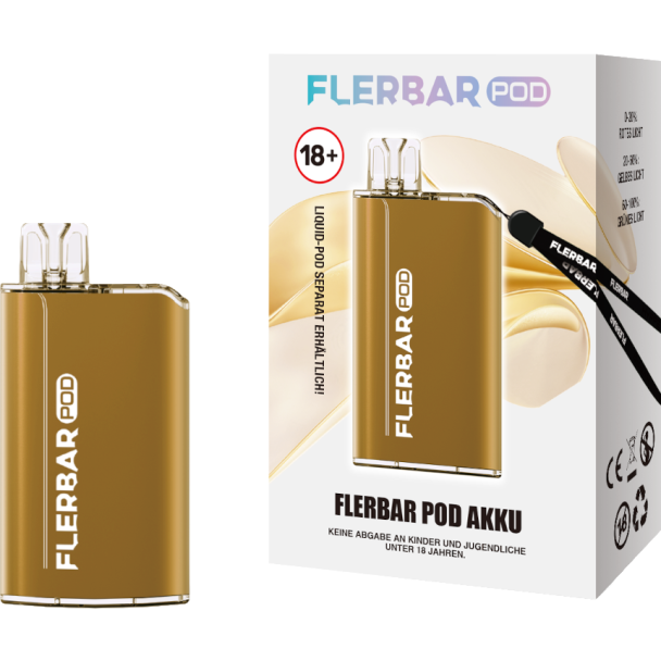 Flerbar Pod Akku Gold 500 mAh