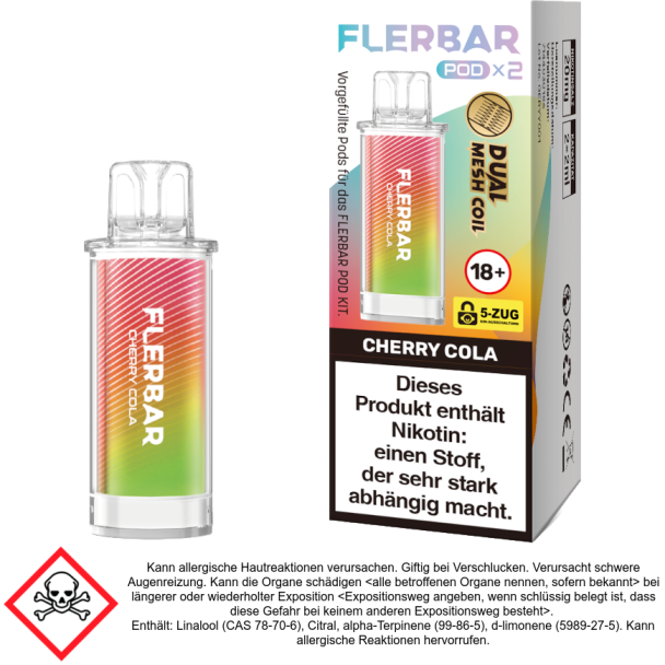 Flerbar Pod Cherry Cola 20 mg/ml (2 Stück pro Packung)