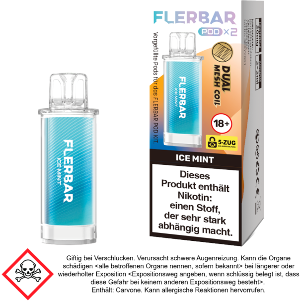 Flerbar Pod Ice Mint 20 mg/ml (2 Stück pro Packung)