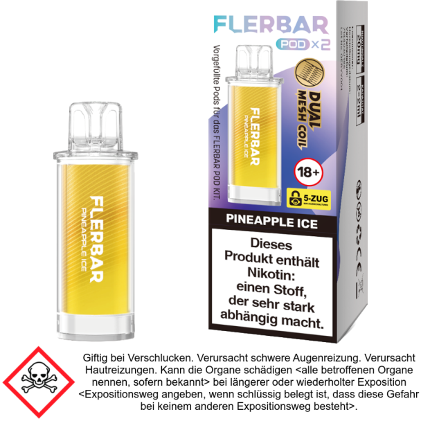 Flerbar Pod Pineapple ICE 20 mg/ml (2 Stück pro Packung)
