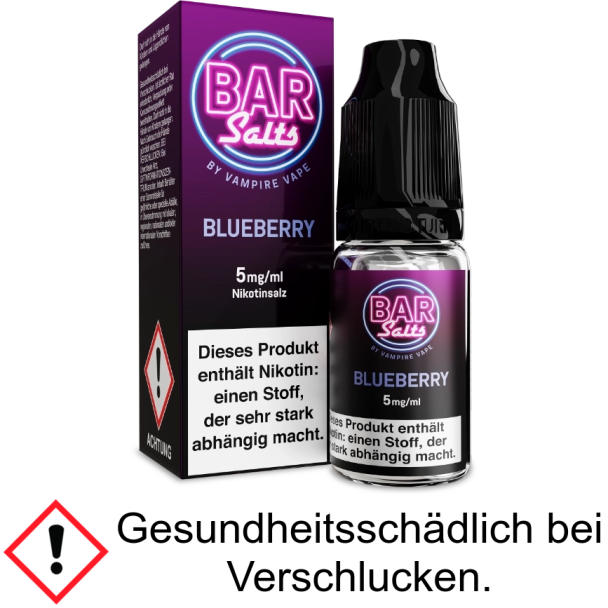 Liquid Blueberry Bar Salts 5 mg/ml Nikotinsalz - Vampire Vape