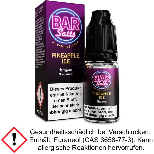 Liquid Pineapple ICE Bar Salts 5 mg/ml Nikotinsalz - Vampire Vape