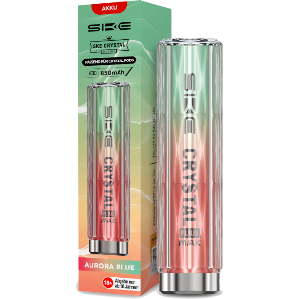 SKE - Crystal Plus MAX Akku 850 mAh aurora-blau