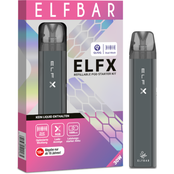 Elfx Schwarz E-Zigaretten Set - Elfbar