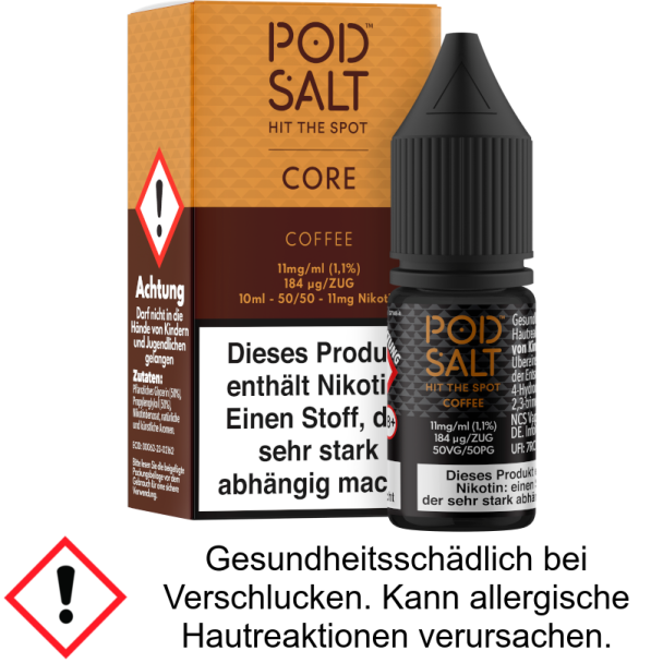 Pod Salt Core - Coffee - Nikotinsalz Liquid 11 mg/ml