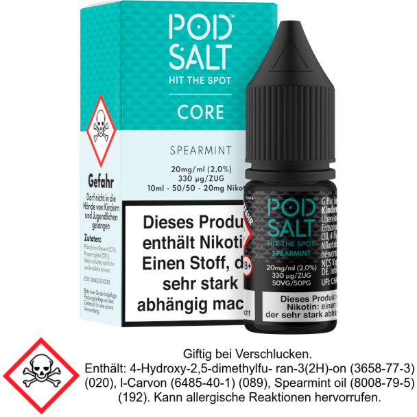 Pod Salt Core - Spearmint - Nikotinsalz Liquid 20 mg/ml