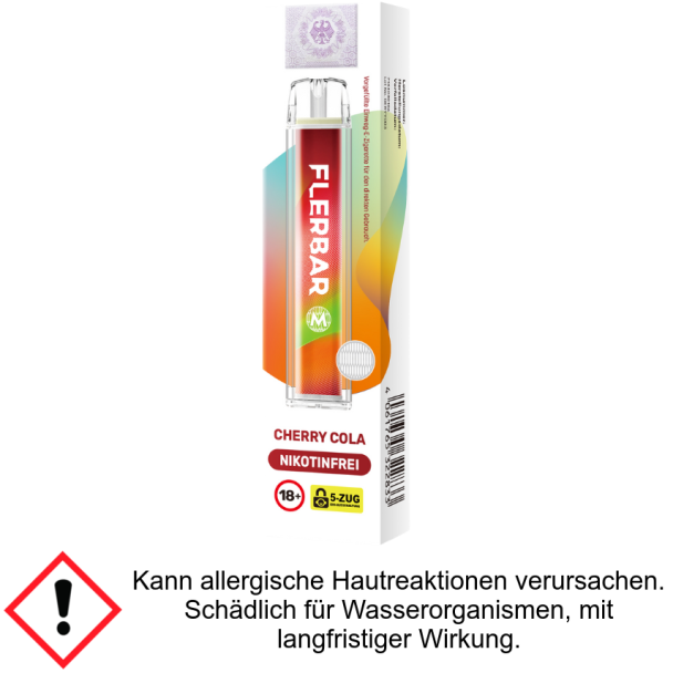 Flerbar - M Einweg E-Zigarette - Cherry Cola 0 mg/ml
