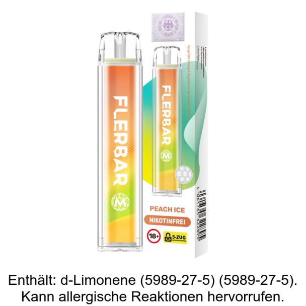 Flerbar - M Einweg E-Zigarette - Peach Ice 0 mg/ml