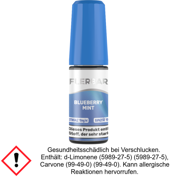 Flerbar Liquid - Blueberry Mint - Nikotinsalz Liquid 10 mg/ml