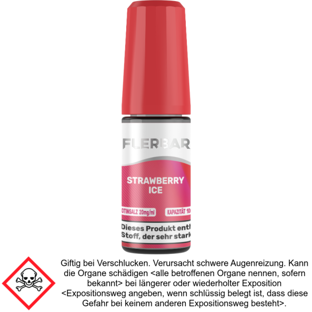 Flerbar Liquid - Strawberry Ice - Nikotinsalz Liquid 20 mg/ml