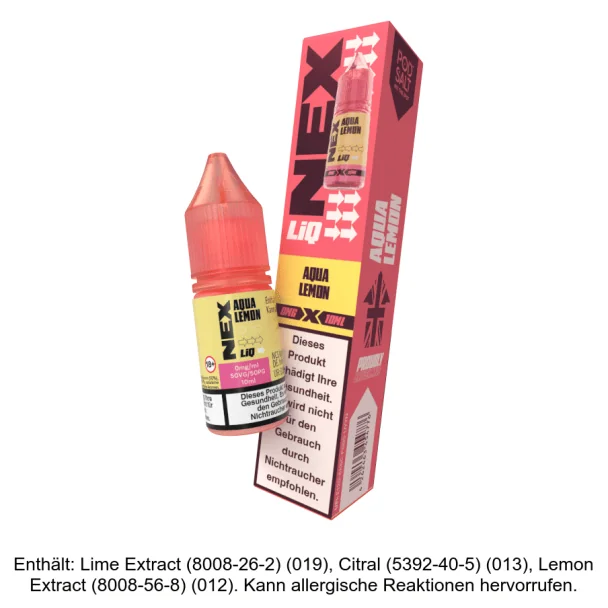 Aqua Lemon 0 mg/ml Pod Salt - NexLiq - Nikotinsalz Liquid