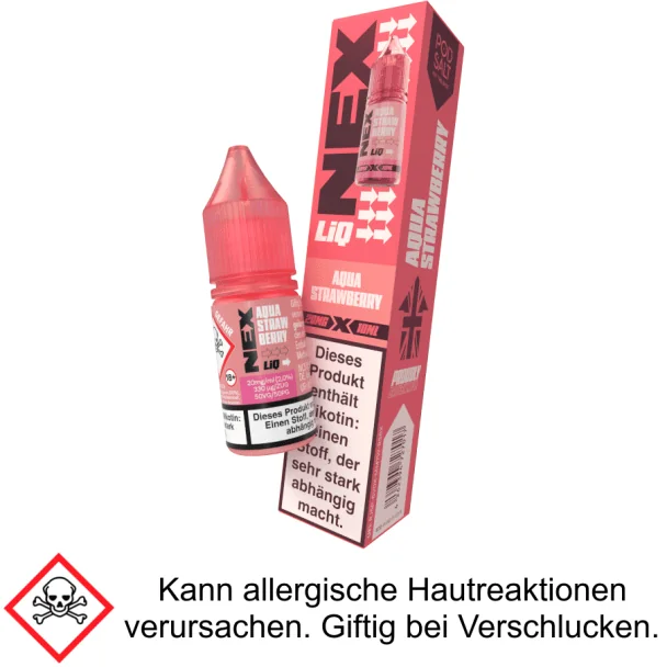 Aqua Strawberry 20 mg/ml Pod Salt - NexLiq - Nikotinsalz Liquid