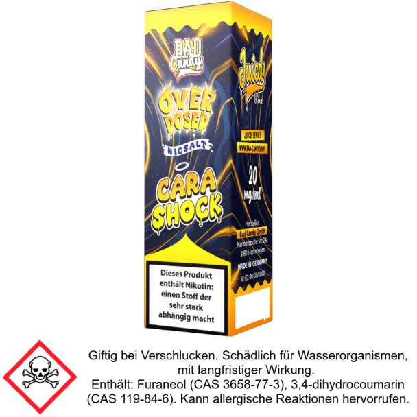 Bad Candy Liquids - Juicd - Overdosed Cara Shock - Nikotinsalz Liquid 20 mg/ml