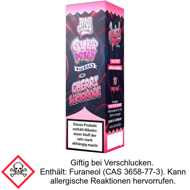 Bad Candy Liquids - Juicd - Overdosed Cherry Lemonade - Nikotinsalz Liquid 10 mg/ml