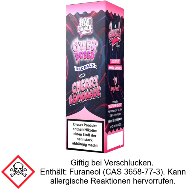 Bad Candy Liquids - Juicd - Overdosed Cherry Lemonade - Nikotinsalz Liquid 10 mg/ml