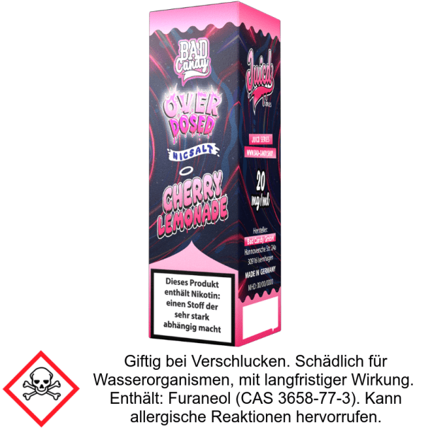 Bad Candy Liquids - Juicd - Overdosed Cherry Lemonade - Nikotinsalz Liquid 20 mg/ml