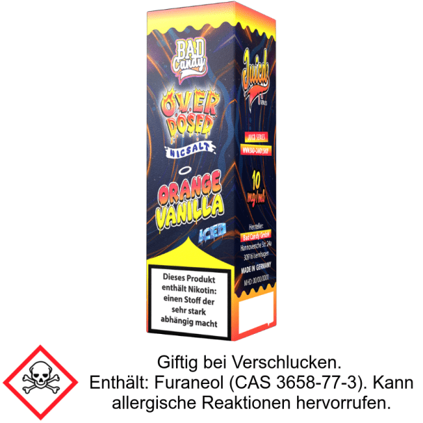 Bad Candy Liquids - Juicd - Overdosed Orange Vanilla - Nikotinsalz Liquid 10 mg/ml