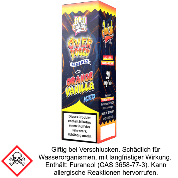 Bad Candy Liquids - Juicd - Overdosed Orange Vanilla - Nikotinsalz Liquid 20 mg/ml