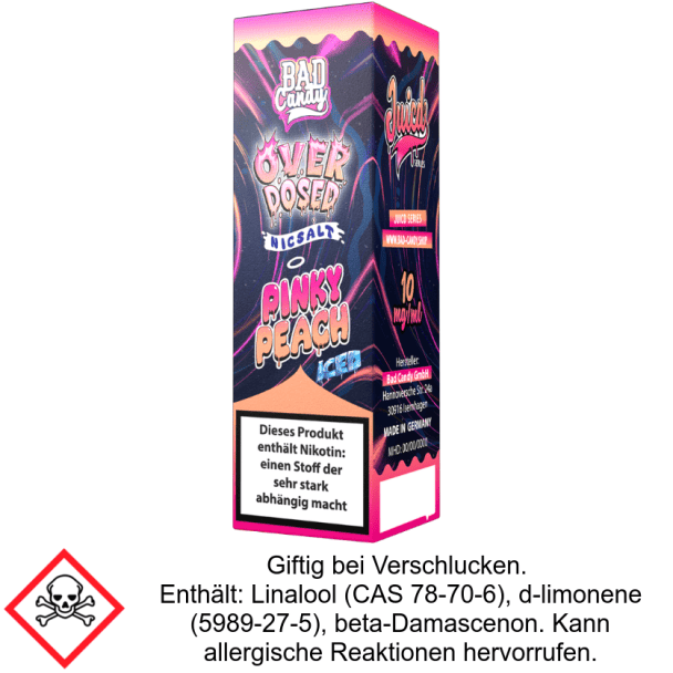 Bad Candy Liquids - Juicd - Overdosed Pinky Peach - Nikotinsalz Liquid 10 mg/ml