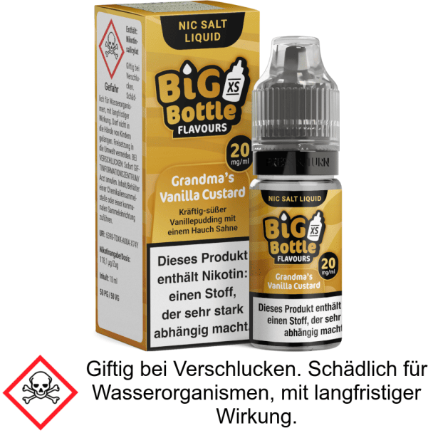 Big Bottle - Grandma's Vanilla Custard - Nikotinsalz Liquid 20 mg/ml
