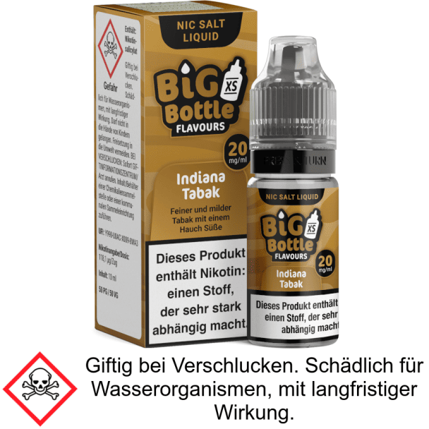 Big Bottle - Indiana Tabak - Nikotinsalz Liquid 20 mg/ml