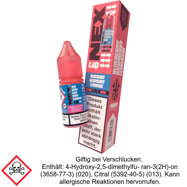Blueberry Raspberry Lemonade 20 mg/ml Pod Salt - NexLiq - Nikotinsalz Liquid