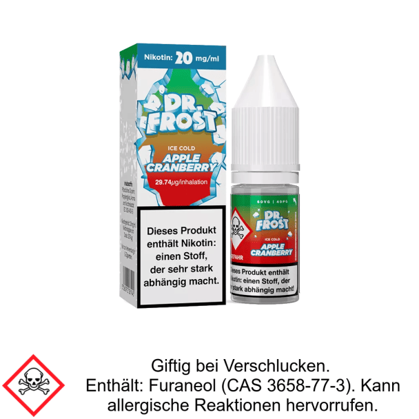 Dr. Frost - Ice Cold - Apple Cranberry  - Nikotinsalz Liquid 20mg/ml