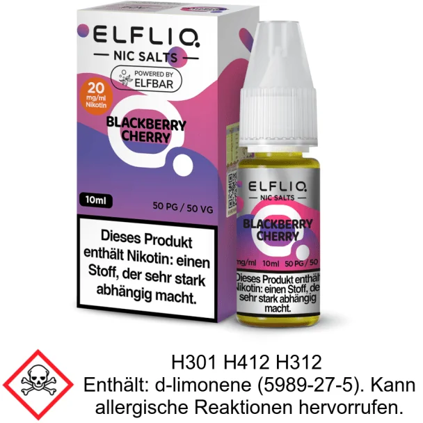ELFBAR ELFLIQ - Blackberry Cherry - Nikotinsalz Liquid 20 mg/ml