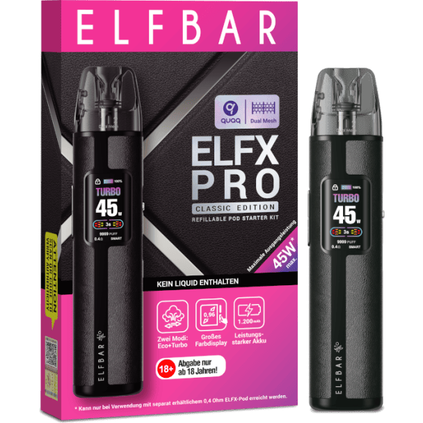 Elfbar - Elfx Pro E-Zigaretten Set schwarz