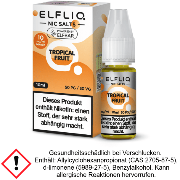 ELFLIQ - Tropical Fruit - Nikotinsalz Liquid 10 mg/ml
