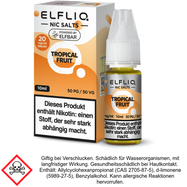 ELFLIQ - Tropical Fruit - Nikotinsalz Liquid 20 mg/ml
