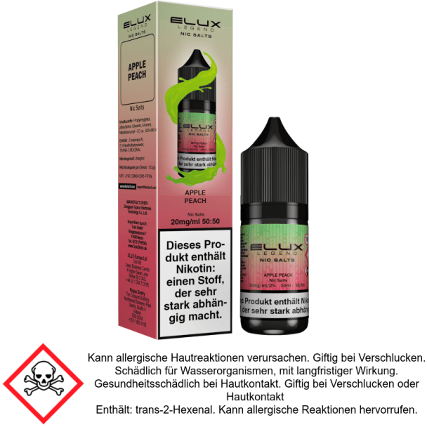Elux - Apple Peach - Nikotinsalz Liquid 10 mg/ml